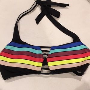 rainbow halter bathing suit top from vs pink!!